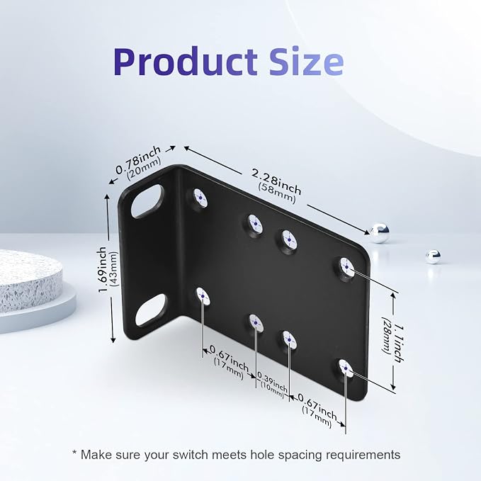 Rack Mount Kit 19 Inch Large Compatibility Rack Ears - Image 2
