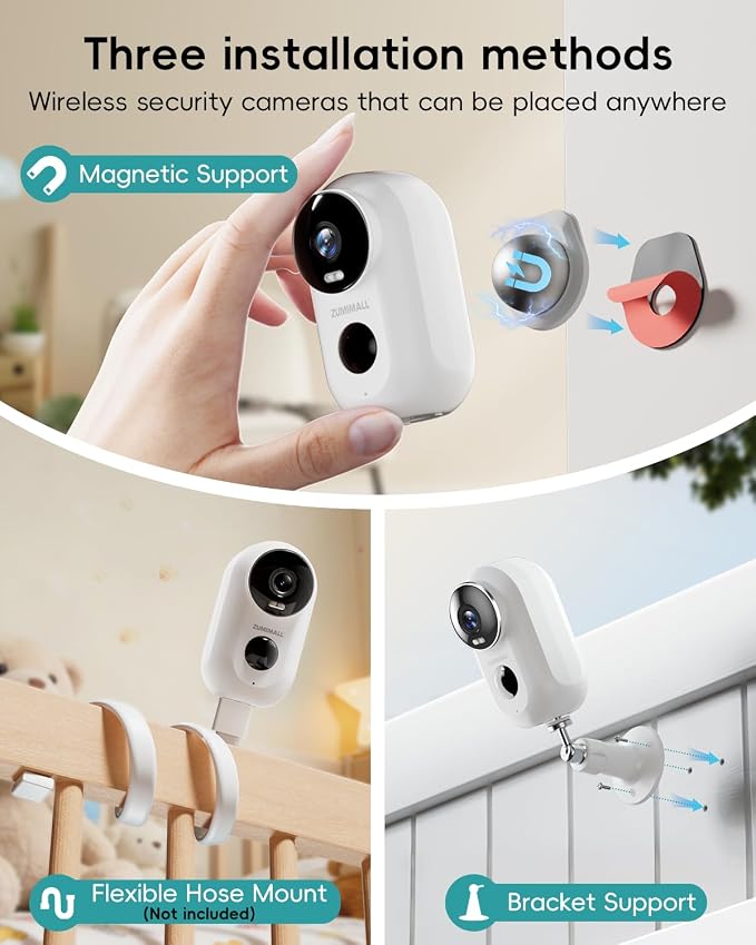 ZUMIMALL Solar Security Cameras Wireless Outdoor, 2K Outdoor Camera Wireless - Image 3