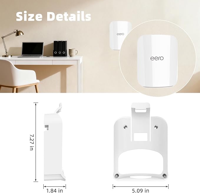 ​Advanced Wall Mount for eero Pro 7 Router & Extender | Tri-Band Mesh Wi-Fi 7 - Image 3