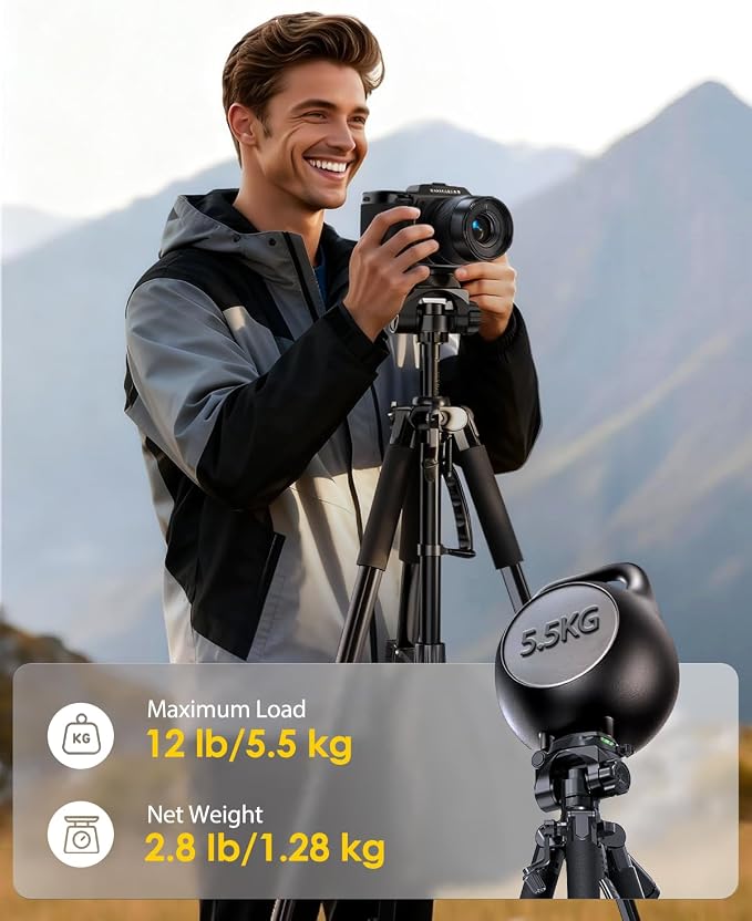 UBeesize 67” Camera Tripod - Image 3
