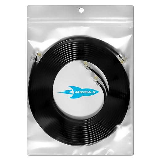 AmzDeals 2-Pack 10 Feet Black RJ12 6P6C Straight Wired Cable, Pro Grade Data - Image 2