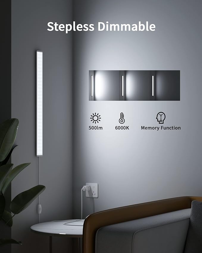 ASOKO Under Cabinet Light, Upgrade 16inch LED Closet Light - Image 3