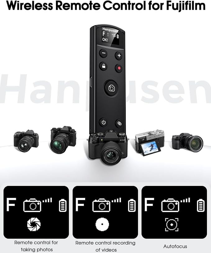 for Fujifilm Camera Remote Control, Hanpusen Rechargeable Wireless Shutter - Image 4