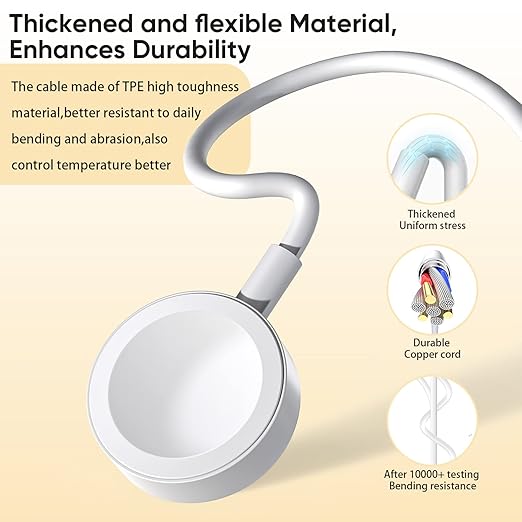 Upgraded Apple Watch Charger, Portable Fast Wireless Magnetic iWatch Charging - Image 6