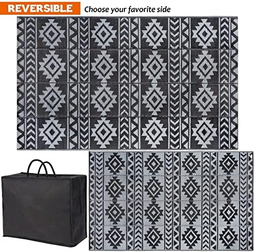 SAND MINE Reversible Mats, Plastic Straw Rug, Modern Area Rug, Large Floor Mat - Image 3