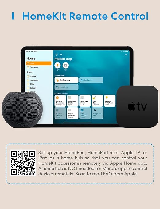 meross Smart Plug Mini, 15A & Reliable Wi-Fi, Support Apple HomeKit, Google - Image 9