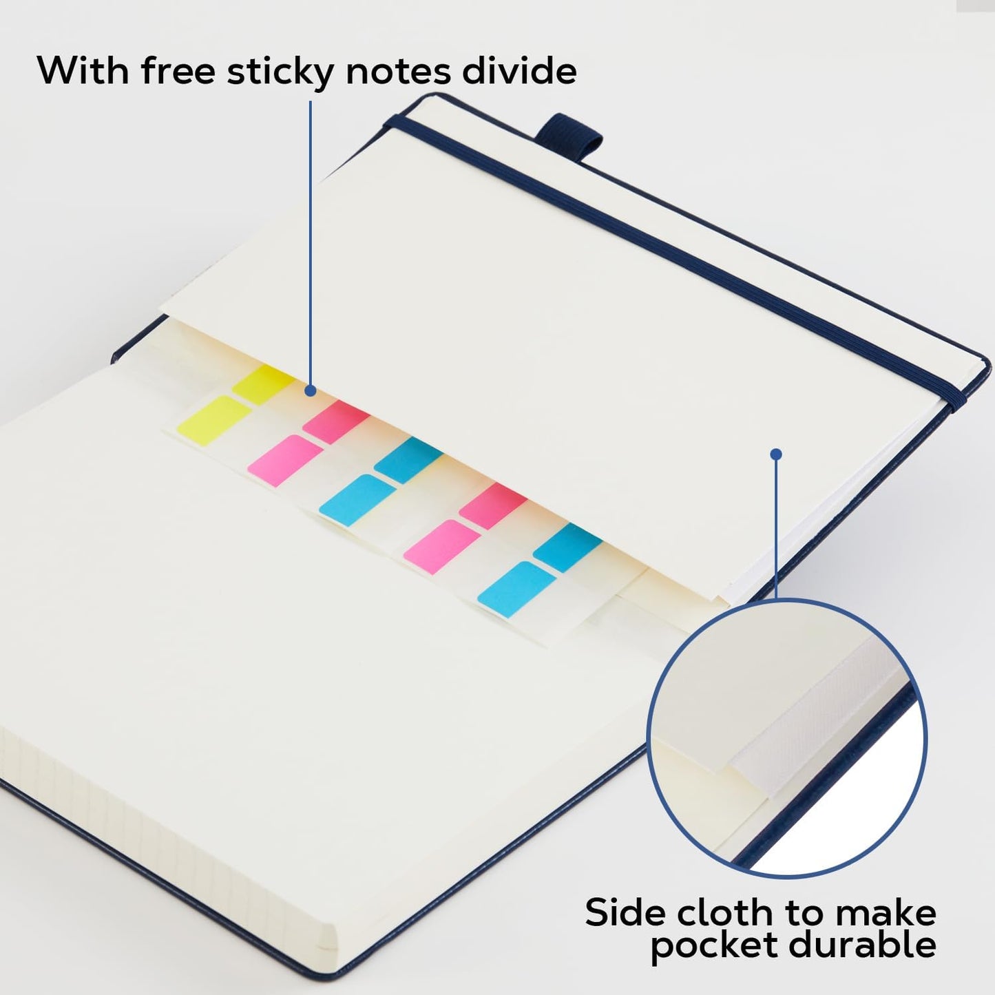 Hardcover Notebook Journal, A5 Lined Daily Journal College Ruled Notebook for Women Men, 320 Pages Thick Writing Journal Notebook for School Work, Dark Green Leather Notebook, 5.7'' X 8.4''