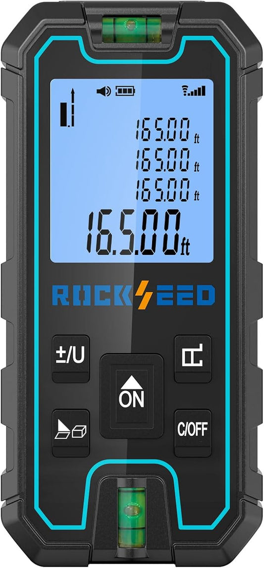Laser Measure 165 Feet, RockSeed Portable Laser Distance Meter, Digital by RockSeed