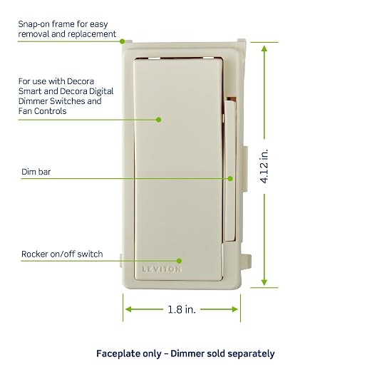 Leviton Decora Digital Dimmer Switch Color Change Faceplate - Image 2