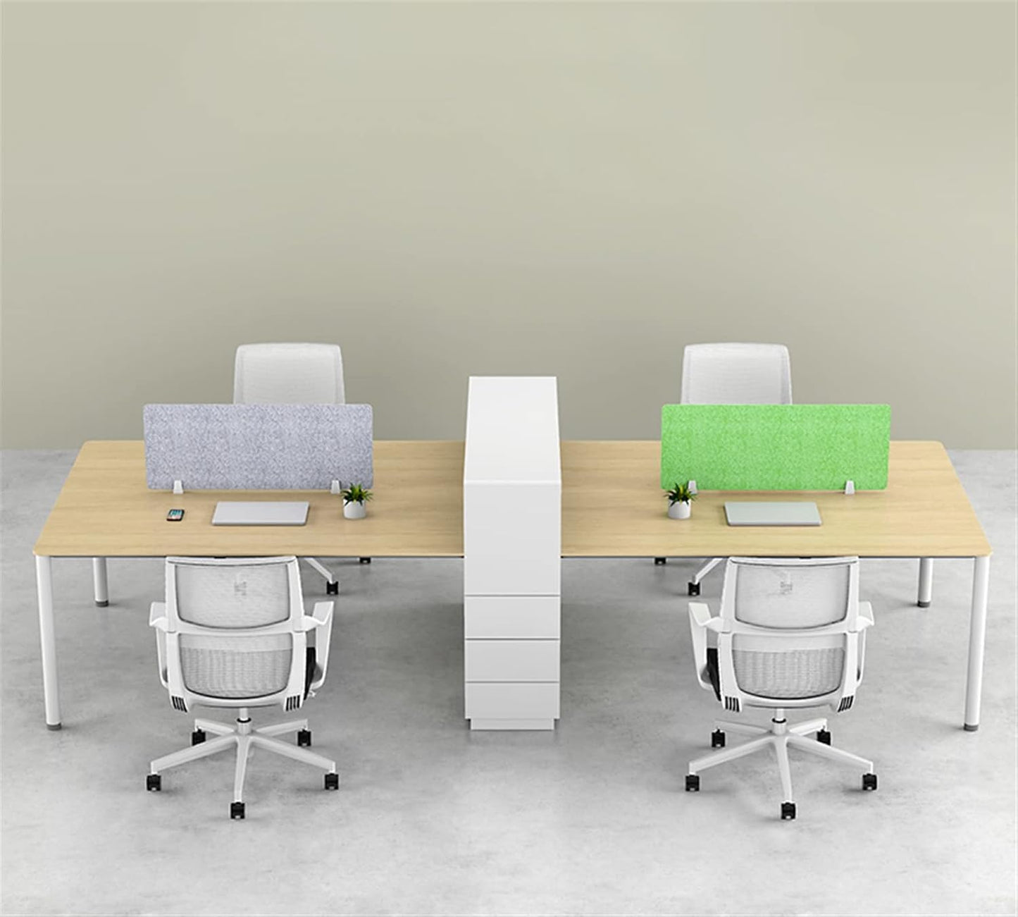 Icegrey Acoustic Desk Divider Privacy Panel Removable Sound Absorbing Desk Partition Board with 2 Clips for Student Call Centers Offices Braries Classrooms Library, Green, 15.6x11.7