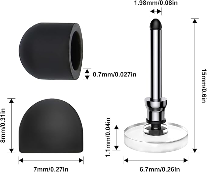 Bopomofo 10 Rubber Tips+5 Transparent Disc Tips | High Precision and High - Image 3