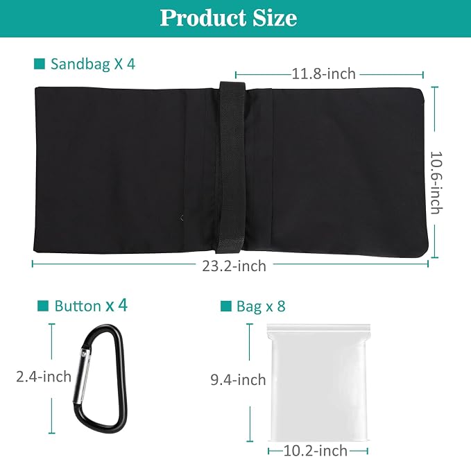 Aimosen 4 Packs Sandbags Weight Bags - Image 5