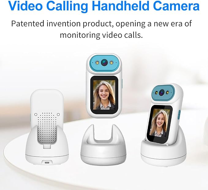Video Calling Handheld Security Camera Indoor, Nanny Camera Baby Camera Pet - Image 2