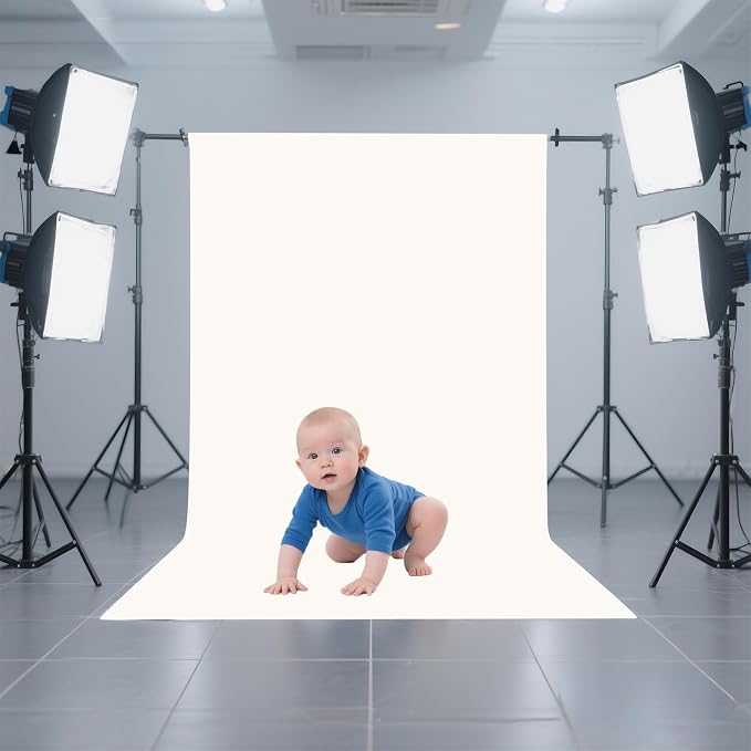 Ivory Photo Backdrop for Photoshoot, Ivory Photography Backdrop for Portraits - Image 2