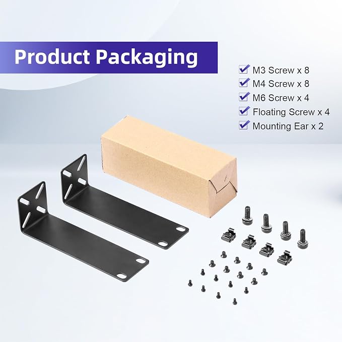 Rack Mount Kit for 7.9 inch Switches, Adjustable Rack Ears for Netgear - Image 4