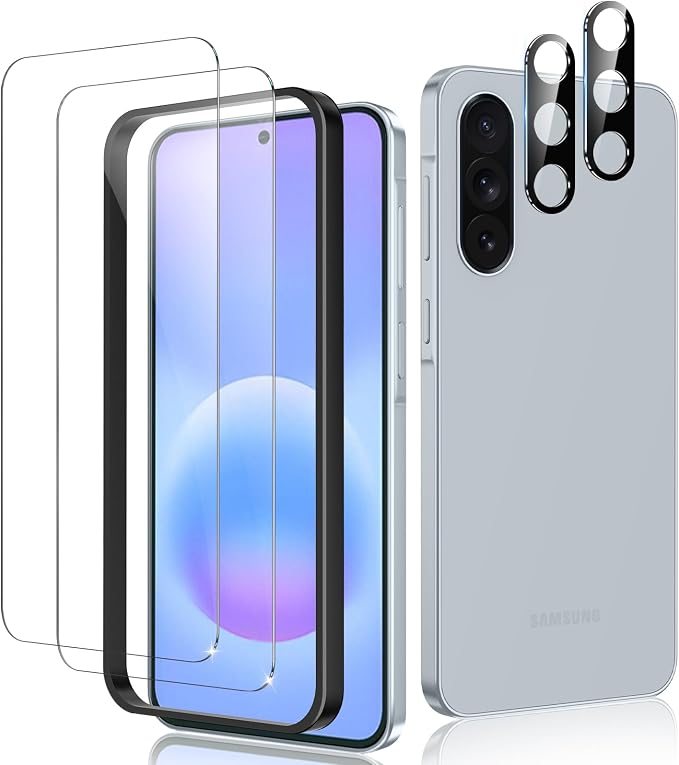 2+2 Pack for Samsung Galaxy A57 5G Screen Protector & Camera Lens Protector by RXNMH
