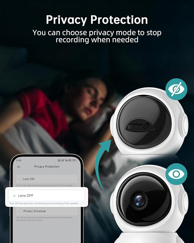 ZUMIMALL Security Camera Indoor, 5G/2.4G WiFi Baby Monitor - Image 6