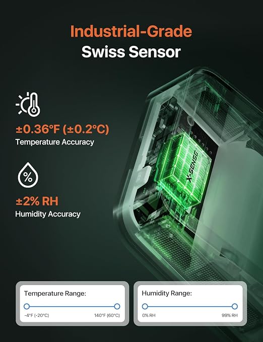 X-Sense WiFi Thermometer Indoor Hygrometer, Digital Temperature Sensor - Image 4