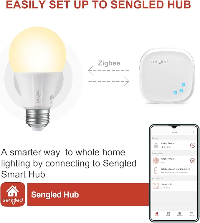 Sengled Zigbee Smart Light Bulbs, Smart Hub Required, Works - Image 7