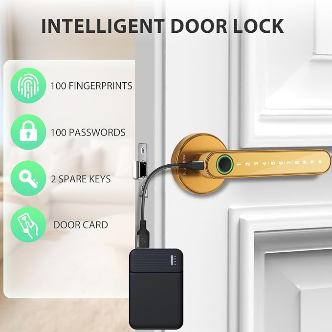 Fingerprint Door Lock Biometric Door Knob - Image 2