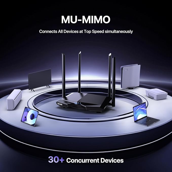 Tenda AC1200 Smart WiFi Router, High Speed Dual Band Wireless Internet Router - Image 4