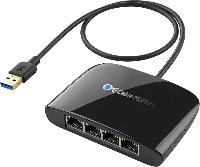 Cable Matters USB to 4-Port Gigabit Ethernet Switch by CableMatters