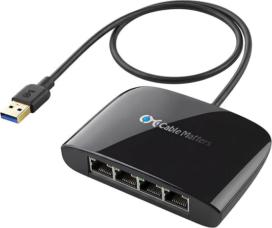 Cable Matters USB to 4-Port Gigabit Ethernet Switch by CableMatters