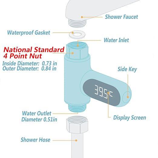 Shower Thermometer LED Digital Display - Image 2