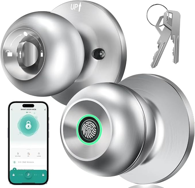 Fingerprint Door Lock, Smart Fingerprint Door Knob by KLLOQUE