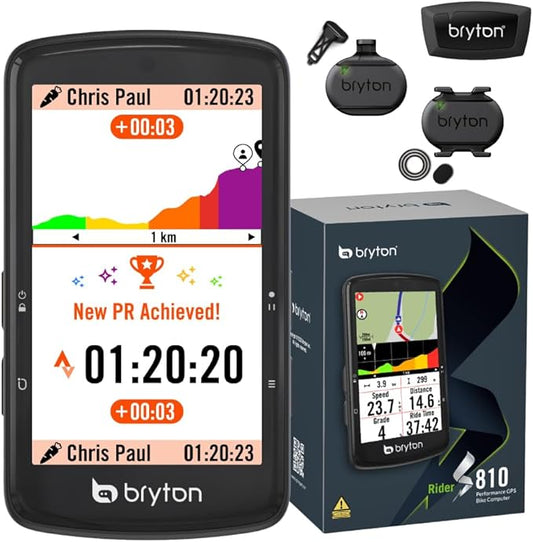 Bryton Rider S810 Sensor Bundle 3.5 Inch Color Touchscreen GPS Bike/Cycling by Bryton