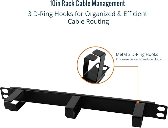 Tecmojo 2 Pack 0.5U Horizontal Cable Manager - Image 5