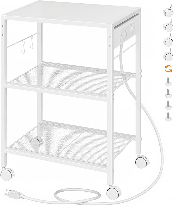 HOOBRO Industrial Printer Stand, 3-Tier Mobile Printer Table, Rolling Cart by HOOBRO