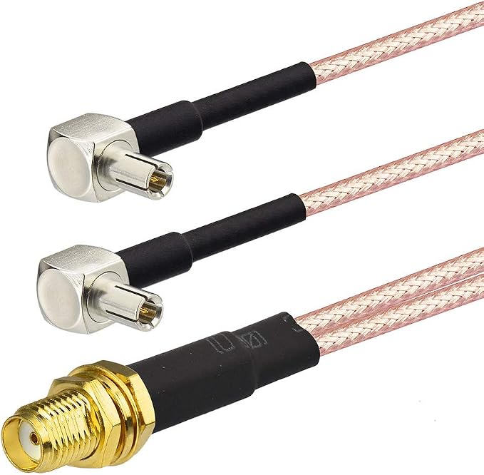 Bingfu 4G LTE Antenna Adapter Splitter SMA Female to Dual TS9 Connector Coaxial - Image 2