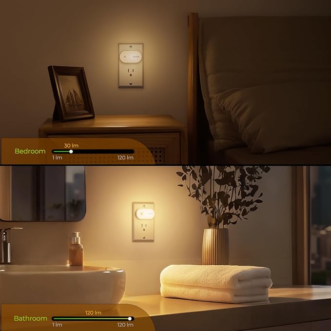 AUVON Night Light Plug in with Motion Sensor, Dimmable Smart LED Night Lights - Image 6