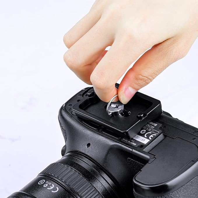 K&F CONCEPT Set of 2 Quick Release Plate Adapter 1/4 Inch Aluminium Tripod Mount - Image 7