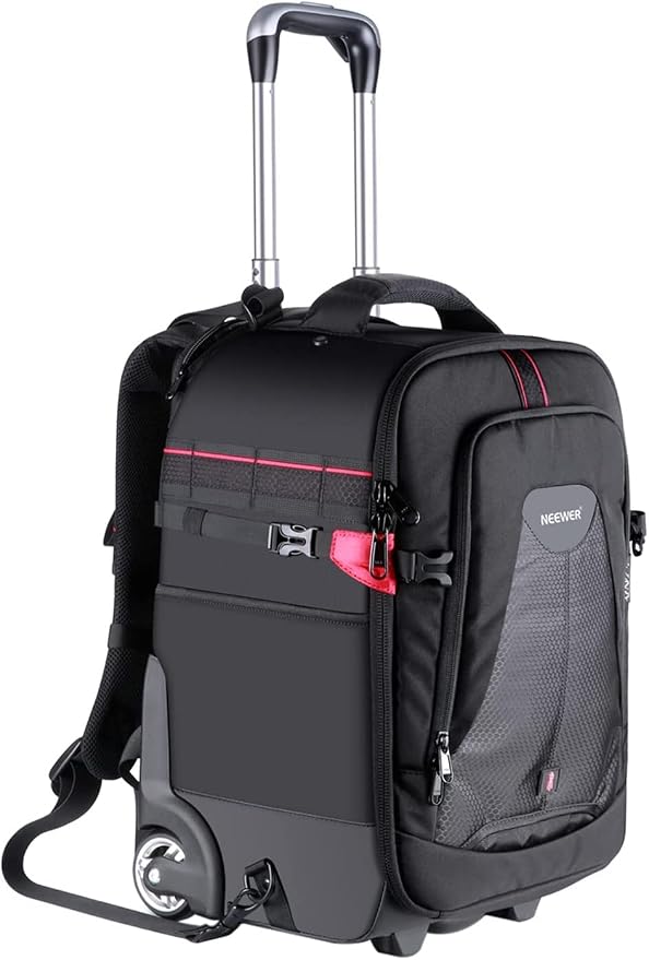 Neewer 2-in-1 Rolling Camera Backpack Trolley Case - Image 4