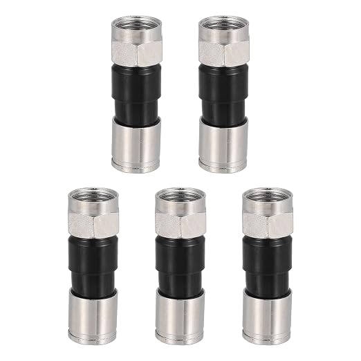 MECCANIXITY 5 Pcs F Type Coaxial Cable Compression Connectors, 75 Ohm Copper by MECCANIXITY