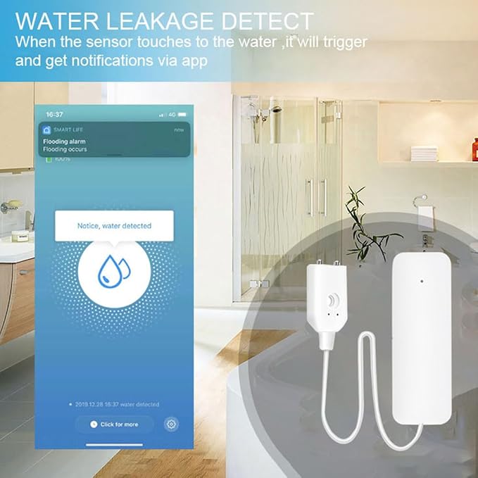 Tuya ZigBee Water Level Sensor Leakage Alarm Flood Leak Detector Smart Home - Image 2