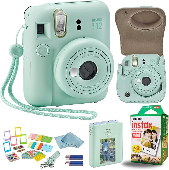 Fujifilm Instant Mini 12 Camera + Accessory Bundle & Custom Case + Fuji Instant by FUJIFILM