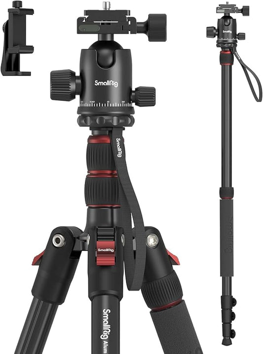 SmallRig CT-20 Camera Tripod, 78.7" Foldable Aluminum Tripod & Monopod by SmallRig