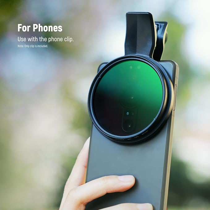 NEEWER 67mm Phone Camera Lens Filter Clamp, Adjustable Threaded Filter Clip - Image 5