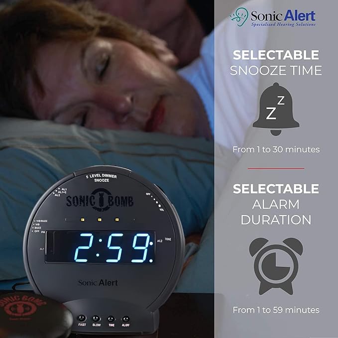 Sonic Alert Sonic Bomb Dual Alarm Clock - Image 4