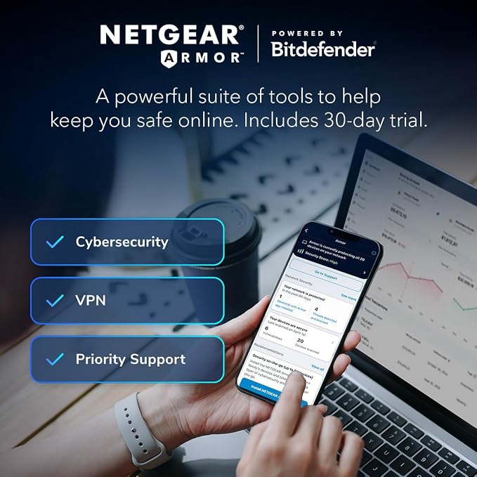 NETGEAR Nighthawk Modem Router Combo DOCSIS 3.1 Cable Modem and WiFi 6 Router - Image 3