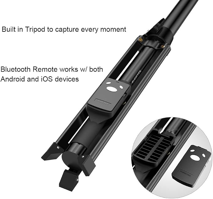 Fugetek 51" Professional Selfie Stick Tripod, 100% All Aluminum Stick & Legs - Image 6