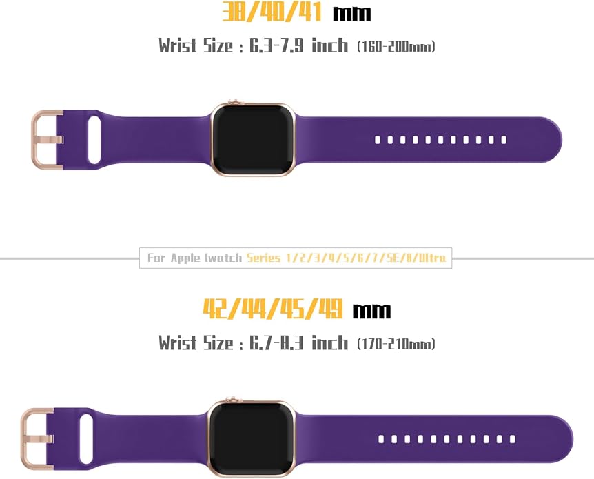 Sport Band Compatible with Apple Watch Bands 49mm 46mm 45mm 44mm 42mm 41mm 40mm - Image 7