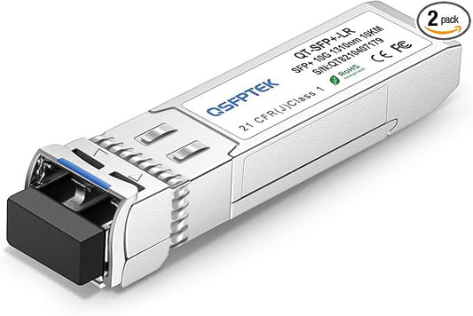 QSFPTEK10GBASE-LR Module, 10G SFP+ Optical Transceiver, 10Gb Duplex LC 1310nm by QSFPTEK