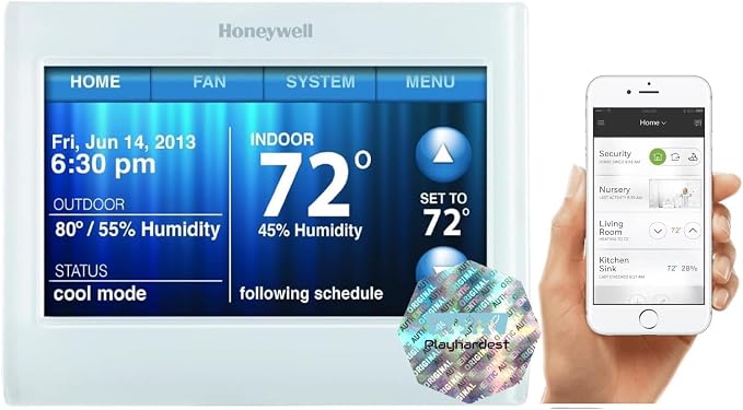 Playhardest Honeywell TH9320WF5003 Wi-Fi 9000 Color Touch Screen Programmable by Playhardest