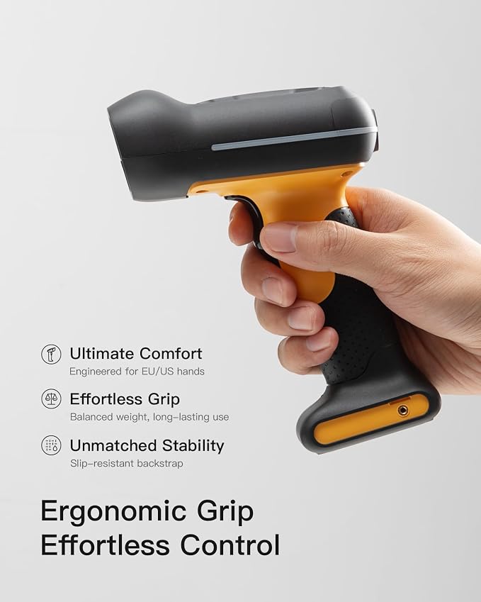 Inateck Industrial Barcode Scanner Bluetooth, 1D Scanner Wireless - Image 9