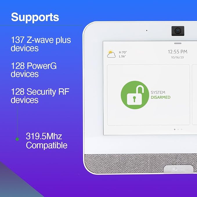 Qolsys IQ Panel 4: Wireless Smart Home Security System Alarm Panel - Image 5