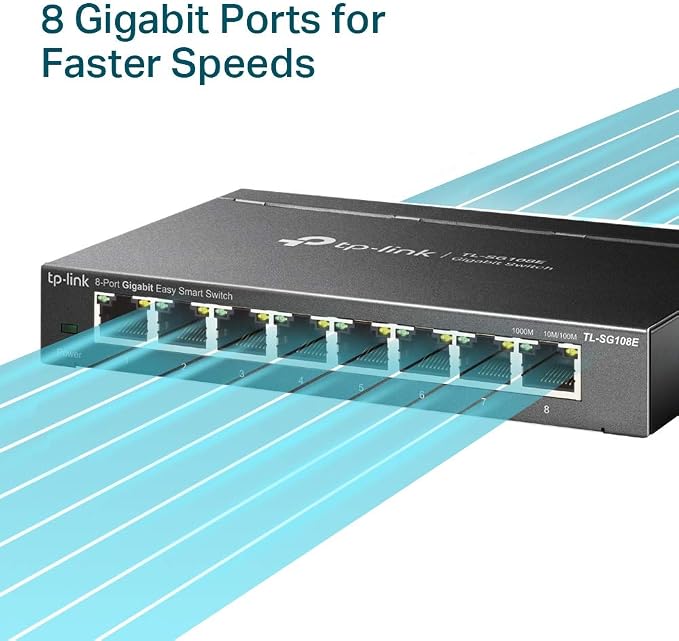 TP-Link 8 Port Gigabit Switch | Easy Smart Managed | Plug & Play | - Image 3